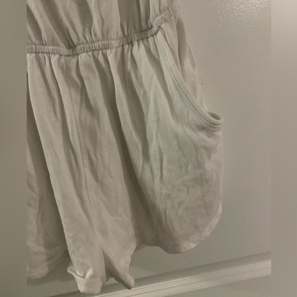 SOLD!! PINK VS White Chinched waist Hip Pockets Swim Coverup Romper M - Picture 15 of 16